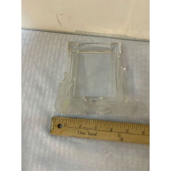 2 Princess House crystal frames sports vintage 5"x5.5" - Picture 3 of 3